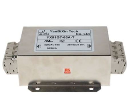 RS PRO 65A 300/520 V ac 50/60Hz, Chassis Mount Power Line Filter, Terminal Block 3 Phase [0]; 237-8769