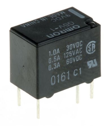 Omron PCB Mount Relay, 9V dc Coil, 1A Switching Current, SPDT [G5V-1 DC9]; 237-9891