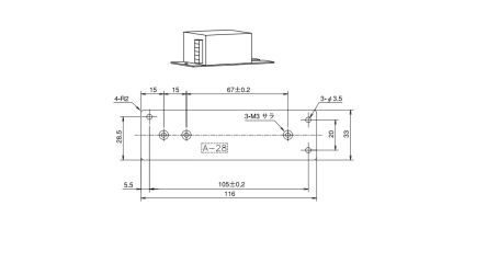 TDK-Lambda Mounting Bracket, for use with HWS15A, HWS30A, HWS-A Series [A-28]; 238-0113