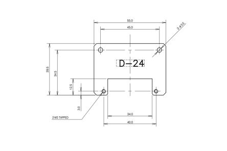 TDK-Lambda Mounting Bracket, for use with ZWS50B [D-24]; 238-0142