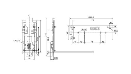 TDK-Lambda Mounting Bracket, for use with HWS15A, HWS30A, RWS50B, HWS-A Series [DIN-01A]; 238-0146