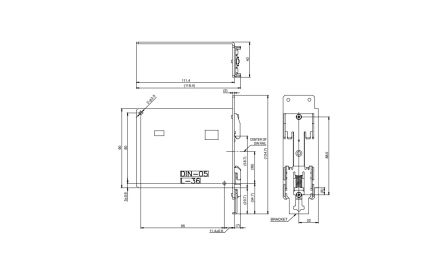 TDK-Lambda Mounting Bracket, for use with RWS100B, RWS-B Series [DIN-05]; 238-0150