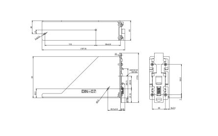 TDK-Lambda Mounting Bracket, for use with RWS300B, RWS-B Series [DIN-07]; 238-0152
