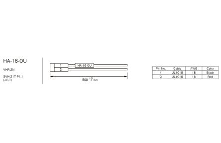 TDK-Lambda Wire Harness, for use with ZWS10B, ZWS15B, ZWS-B Series [HA-16-OU]; 238-0157