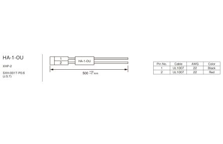 TDK-Lambda Wire Harness, for use with VS10C, VS-C Series [HA-1-OU]; 238-0159