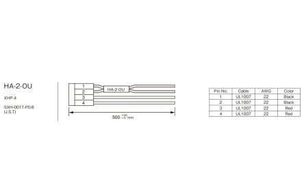 TDK-Lambda Wire Harness, for use with VS15C, VS-C Series [HA-2-OU]; 238-0163