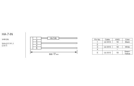TDK-Lambda Wire Harness, for use with VS150E, ZWD-PAF Series [HA-7-IN]; 238-0168