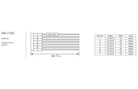 TDK-Lambda Wire Harness, for use with VS150E, ZWS-B Series [HA-7-OU]; 238-0169