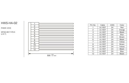 TDK-Lambda Wire Harness, for use with HWS300, HWS600, HWS1000, HWS1500, HWS1800T, HWS Series [HWS-HA-02]; 238-0172