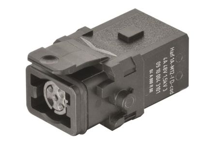 HARTING Heavy Duty Power Connector Insert, 4A, Female, Han 1A Series, 4 Contacts [09100043101]; 238-0461