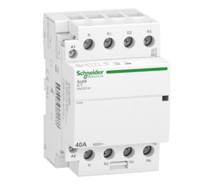 Schneider Electric Acti9 iDT40 Acti9 iDT40 CT Contactor, 4-Pole, 40 A, 4NC [A9C22740]; 238-3257