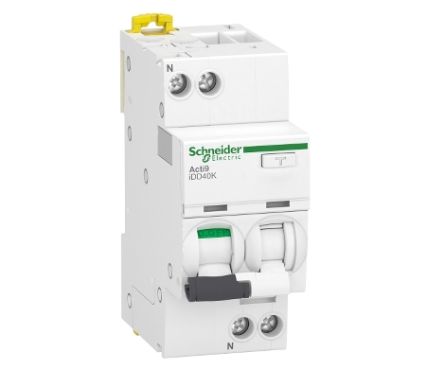 Schneider Electric RCBO, 25A Current Rating, 1P+N Poles, 300mA Trip Sensitivity, Type C, Acti9 Range [A9DK5625]; 238-3295