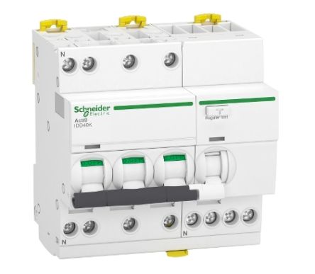 Schneider Electric RCBO, 32A Current Rating, 3P+N Poles, 300mA Trip Sensitivity, Type C, Acti9 Range [A9DK5732]; 238-3301