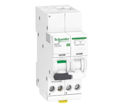 Schneider Electric RCBO, 20A Current Rating, 1P+N Poles, 300mA Trip Sensitivity, Type C, Acti9 Range [A9DS5620]; 238-3328