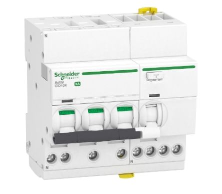Schneider Electric RCBO, 16A Current Rating, 3P+N Poles, 300mA Trip Sensitivity, Type C, Acti9 Range [A9DS5716]; 238-3330