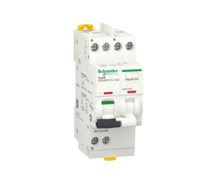 Schneider Electric RCBO, 40A Current Rating, 1P+N Poles, 300mA Trip Sensitivity, Type C, Acti9 Range [A9DV7640]; 238-3350