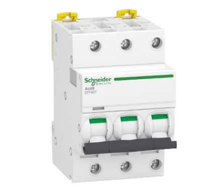 Schneider Electric Acti 9 Acti9 iDT40N MCB, 3+N, 6A Curve C, 400V AC [A9P24306]; 238-3369