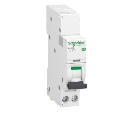 Schneider Electric Acti 9 Acti9 iDT40T XA MCB, 1+N, 40A Curve C, 230V AC [A9PA2640]; 238-3426
