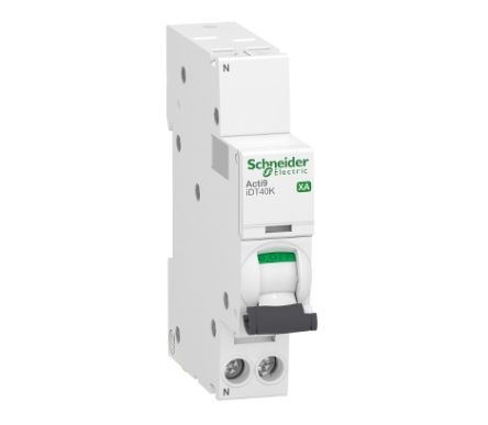 Schneider Electric Acti 9 Acti9 iDT40K XA MCB, 1+N, 6A Curve C, 230V AC [A9PK1606]; 238-3440