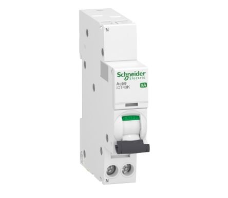 Schneider Electric Acti 9 Acti9 iDT40K XA MCB, 1+N, 20A Curve C, 230V AC [A9PK1620]; 238-3444
