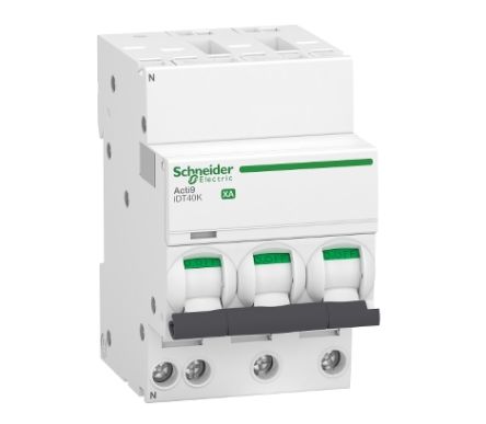 Schneider Electric Acti 9 Acti9 iDT40K XA MCB, 3+N, 16A Curve C, 230V AC [A9PK1716]; 238-3449