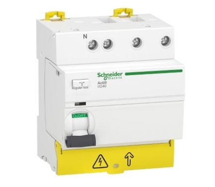 Schneider Electric Acti9 iIG40 RCCB, 25A, 3+N Pole, 30mA, Type AC, 380 → 415V ac [A9R67725]; 238-3465