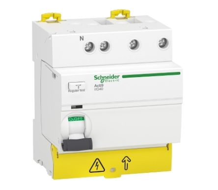 Schneider Electric Acti9 iIG40 RCCB, 40A, 3+N Pole, 30mA, Type AC, 380 → 415V ac [A9R67740]; 238-3466
