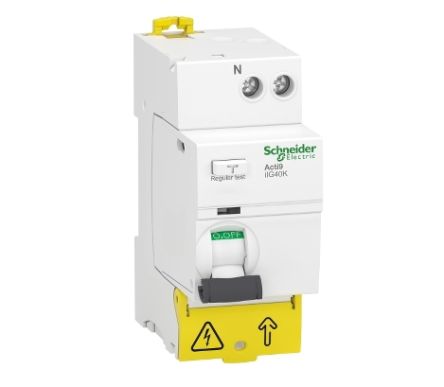 Schneider Electric Acti9 iIG40K RCCB, 25A, 1+N Pole, 30mA, Type AC, 220 → 240V ac [A9R69625]; 238-3468