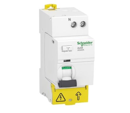 Schneider Electric Acti9 iIG40K RCCB, 40A, 1+N Pole, 30mA, Type AC, 220 → 240V ac [A9R69640]; 238-3469