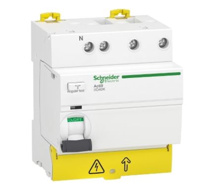 Schneider Electric Acti9 iIG40K RCCB, 25A, 3+N Pole, 30mA, Type AC, 380 → 415V ac [A9R69725]; 238-3471