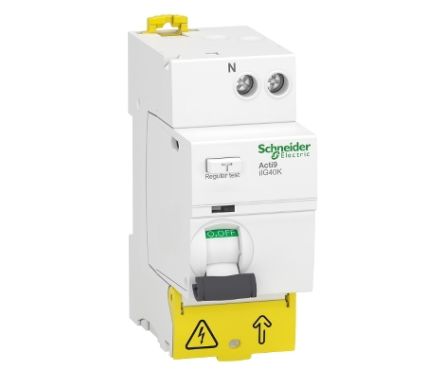 Schneider Electric Acti9 iIG40K RCCB, 40A, 1+N Pole, 300mA, Type AC, 220 → 240V ac [A9R79640]; 238-3476