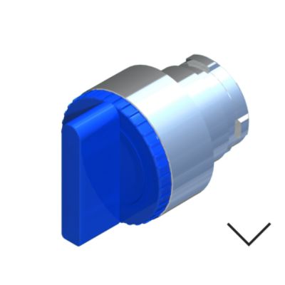 RS PRO 2 Position Selector Switch Head, 22.5mm Cutout, Blue Handle [0]; 238-3913