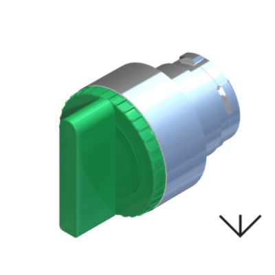 RS PRO 3 Position Selector Switch Head, 22.5mm Cutout, Green Handle [0]; 238-3915