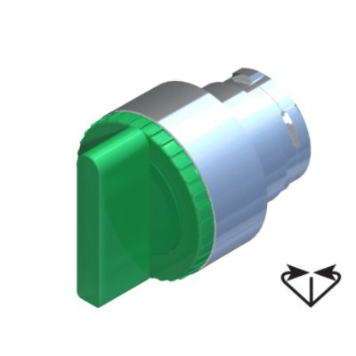RS PRO 3 Position Selector Switch Head, 22.5mm Cutout, Green Handle [0]; 238-3916