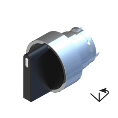 RS PRO 3 Position Selector Switch Head, 22.5mm Cutout, Black Handle [0]; 238-3924