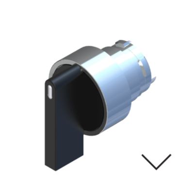 RS PRO 2 Position Selector Switch Head, 22.5mm Cutout, Black Handle [0]; 238-3926