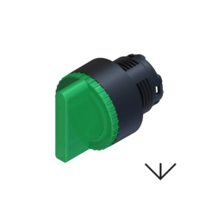 RS PRO 3 Position Selector Switch Head, 22.5mm Cutout, Green Handle [0]; 238-3936