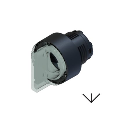 RS PRO 3 Position Selector Switch Head, 22.5mm Cutout, Transparent Handle [0]; 238-3937