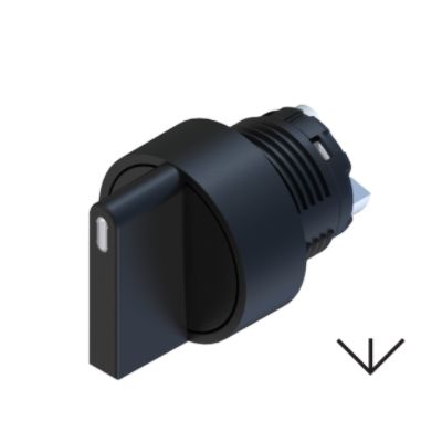 RS PRO 3 Position Selector Switch Head, 22.5mm Cutout, Black Handle [0]; 238-3941