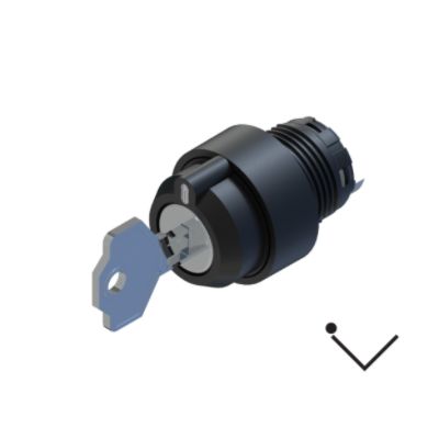 RS PRO 2-position Key Switch Head, Maintained, 22.5mm Cutout [0]; 238-3943
