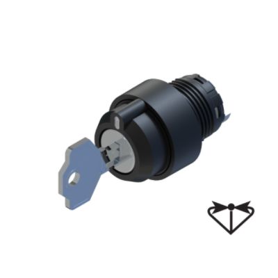 RS PRO 3-position Key Switch Head, Spring Return from Left and Right, 22.5mm Cutout [0]; 238-3949