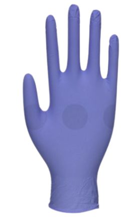 Unigloves Blue Nitrile Disposable Gloves, Size S, 100 per Pack [GM0082]; 238-4989