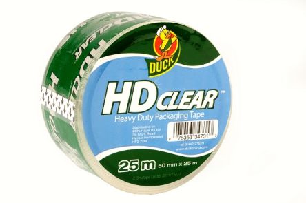 DUCK TAPE Clear Packing Tape, 25m x 50mm [222181]; 238-5562