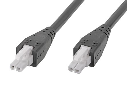 Molex 2 Way Female Mini-Fit Jr. to 2 Way Female Mini-Fit Jr. Wire to Board Cable, 1m [215330-0210]; 238-7629