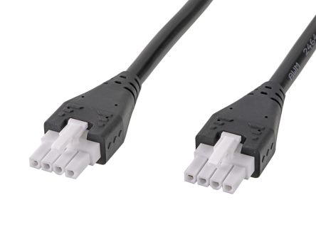 Molex 4 Way Female Mini-Fit Jr. to 4 Way Female Mini-Fit Jr. Wire to Board Cable, 500mm [215330-0405]; 238-7635