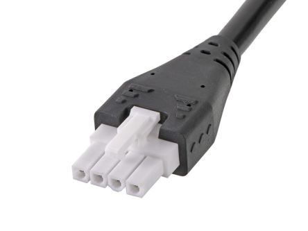 Molex 4 Way Female Mini-Fit Jr. Unterminated Wire to Board Cable, 1m [217159-0410]; 238-7653