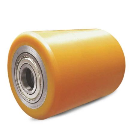 Guitel Hervieu Grey, Yellow Polyurethane Abrasion Resistant Trolley Wheel, 600kg [23-062-075B20]; 239-1395