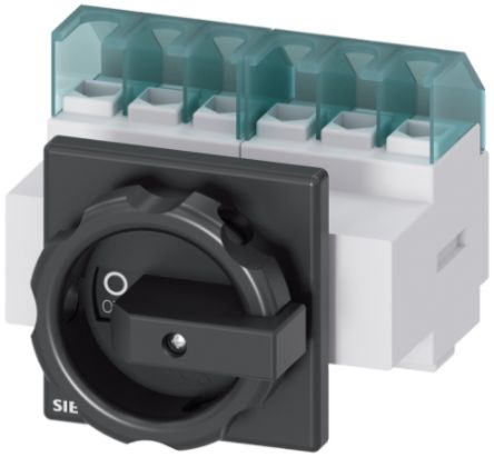 Siemens 6P Pole Panel Mount Non-Fused Switch Disconnector - 25A Maximum Current, 9.5kW Power Rating, IP65 [3LD2103-3VK51]; 239-2622