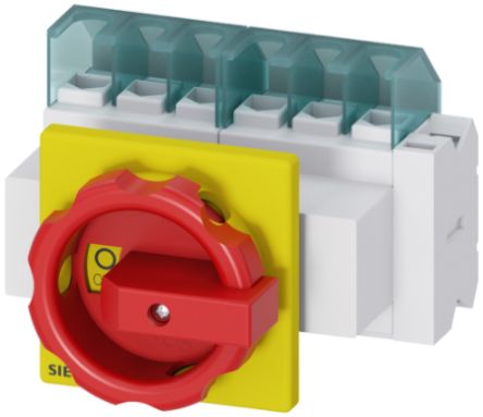 Siemens 6P Pole Panel Mount Non-Fused Switch Disconnector - 25A Maximum Current, 9.5kW Power Rating, IP65 [3LD2103-4VP53]; 239-2624