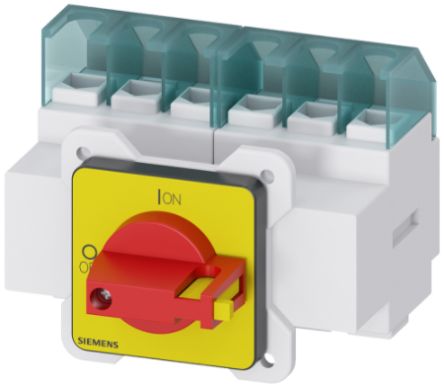 Siemens 6P Pole Panel Mount Non-Fused Switch Disconnector - 25A Maximum Current, 9.5kW Power Rating, IP65 [3LD2122-3VK13]; 239-2630